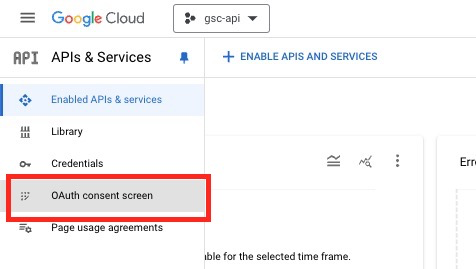 OAuth consent screen設定画面